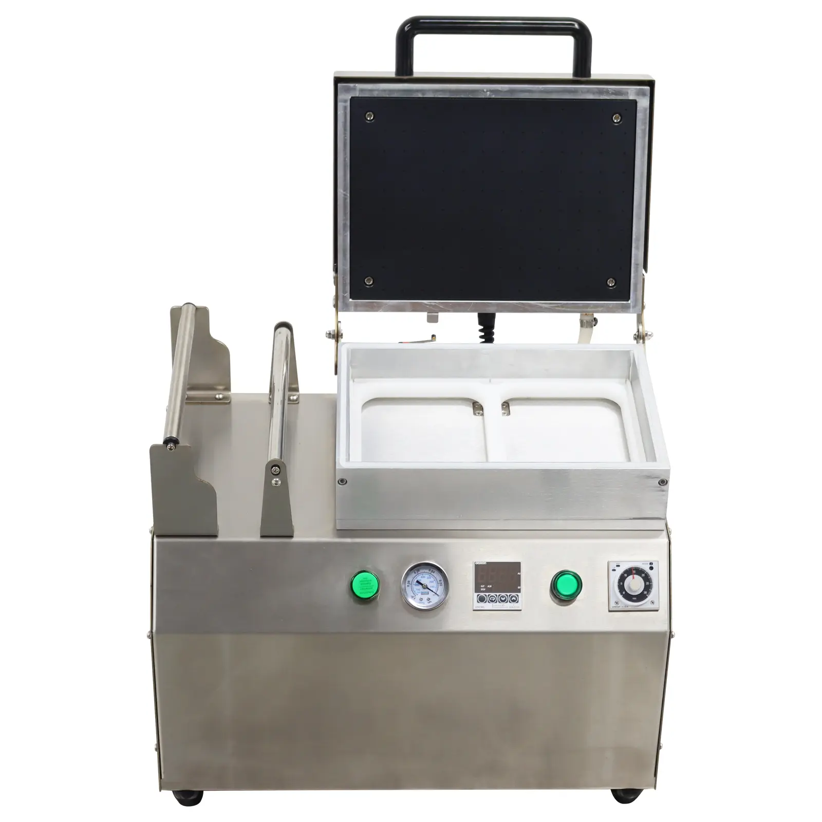 YOKOMA 110V 60Hz Bench Vacuum Fitting Machine. Commercial Stainless Steel Vacuum Skin Packaging Machine