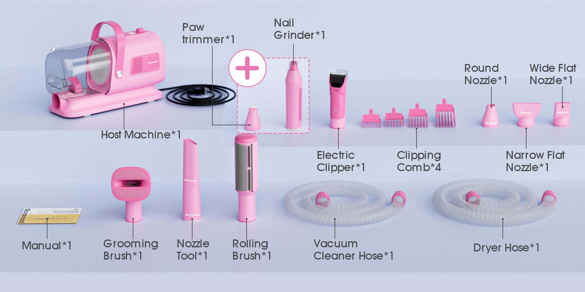 【Geoorood】Geoorood Dog Vacuum & Dryer for Shedding Grooming, 9 in 1 Dog Grooming Kit with Metal Blades Pet Clippers,Adjustable Speed&Temperature Control Blower, Professional Grooming Vacuum Kit,Proven Grooming Tool#February Stock Up 【Geoorood】Geoorood Dog Vacuum & Dryer for Shedding Grooming, 9 in 1 Dog Grooming Kit with Metal Blades Pet Clippers,Adjustable Speed&Temperature Control Blower, Professional Grooming Vacuum Kit,Proven Grooming Tool#February Stock Up