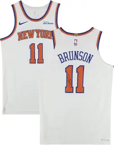 Jalen Brunson New York Knicks Autographed Nike Association White Authentic Jersey - Fanatics Authentic Certified