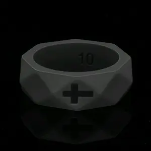 Gemvius Charcoal Grey Faith Ring - High Quality Silicone - Extreme Durability - Ultra Comfort - Active Lifestyle