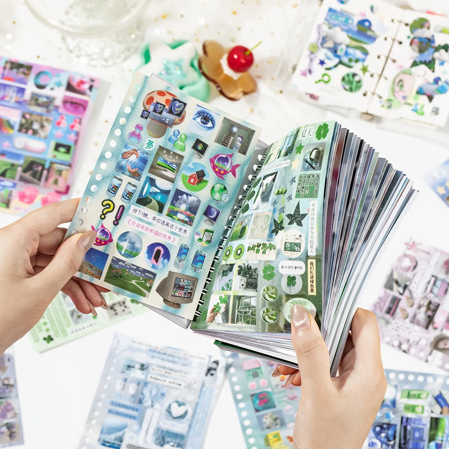 Dreaming of Retro style Sticker Book - die-cut sticker for journaling, diy decoration & scrapbooking