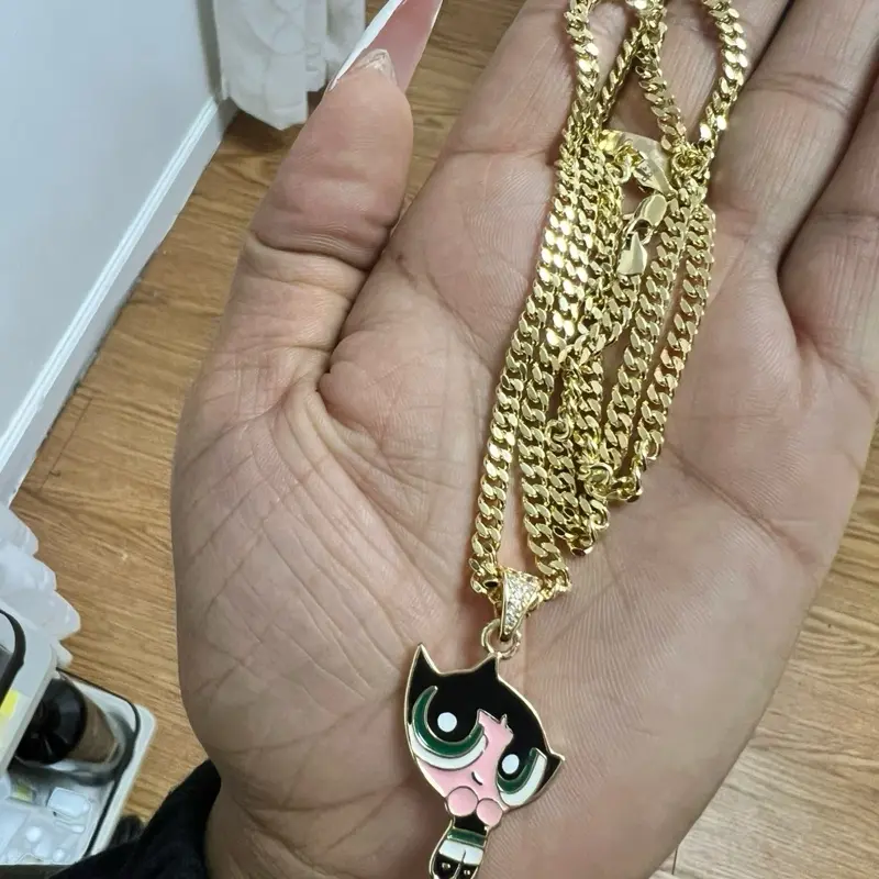 Pendant and Necklace set 14k gold bonded