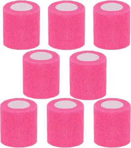 SELF Adhesive Bandage Wrap,2 Inch Pink Breathable Elastic Cohesive Bandages, Vet Wrap Sports Tape Bulk for First Aid Supplies, Wrist Sprains Protection