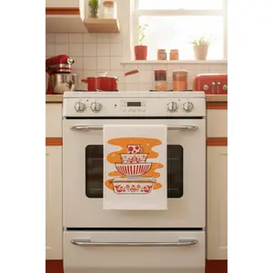 Vintage Pyrex Friendship Tea Towel - Premium Cotton Flour Sack Kitchen Towel