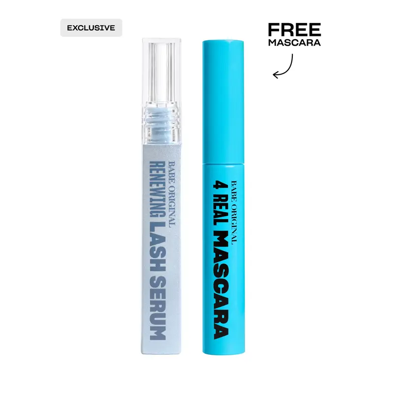 Renewing Lash Serum and 4 Real Mascara Duo, Free Mascara, Babe Lash Serum, Easy Application, Babe Original TikTok Shop Exclusive