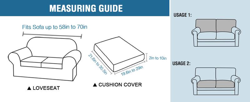 H.VERSAILTEX Stretch Couch Covers for Cushion Couch Sofa Furniture Slipcovers Feature Upgraded Thicker Jacquard Fabric