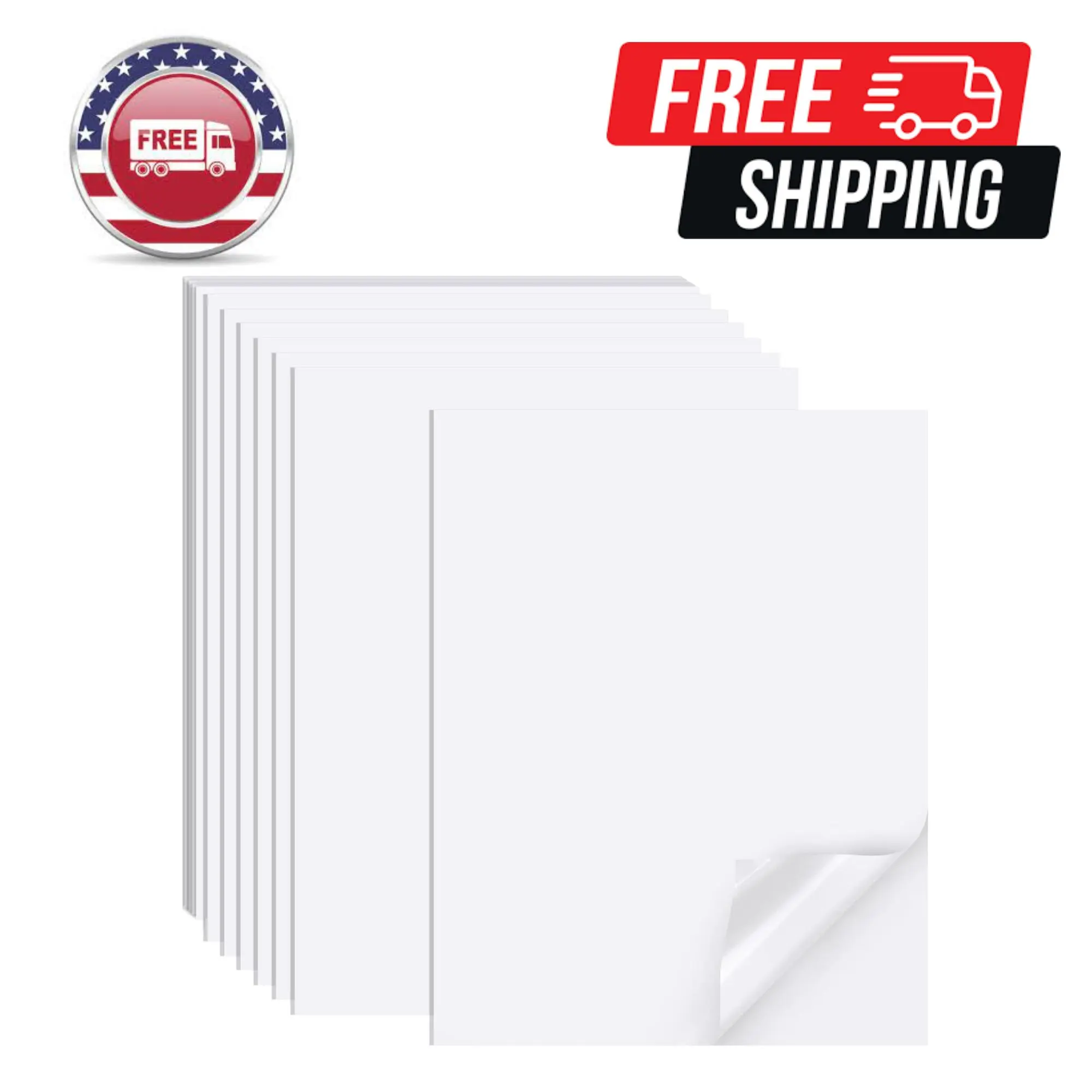 Printable Sticker Paper for Inkjet Printer, 40 Sheets 8.5"x11'' Matte Sticker Printer Paper
