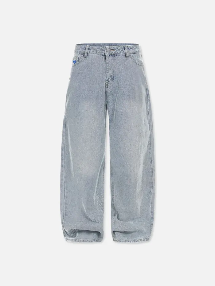Aelfric Eden Basic Baggy Jeans Mid Waisted Jean Straight Leg Casual Baggy Denim Pants Baggy Jeans Fathersdaygift Clothes,clothes for back to school,first day of school outfits