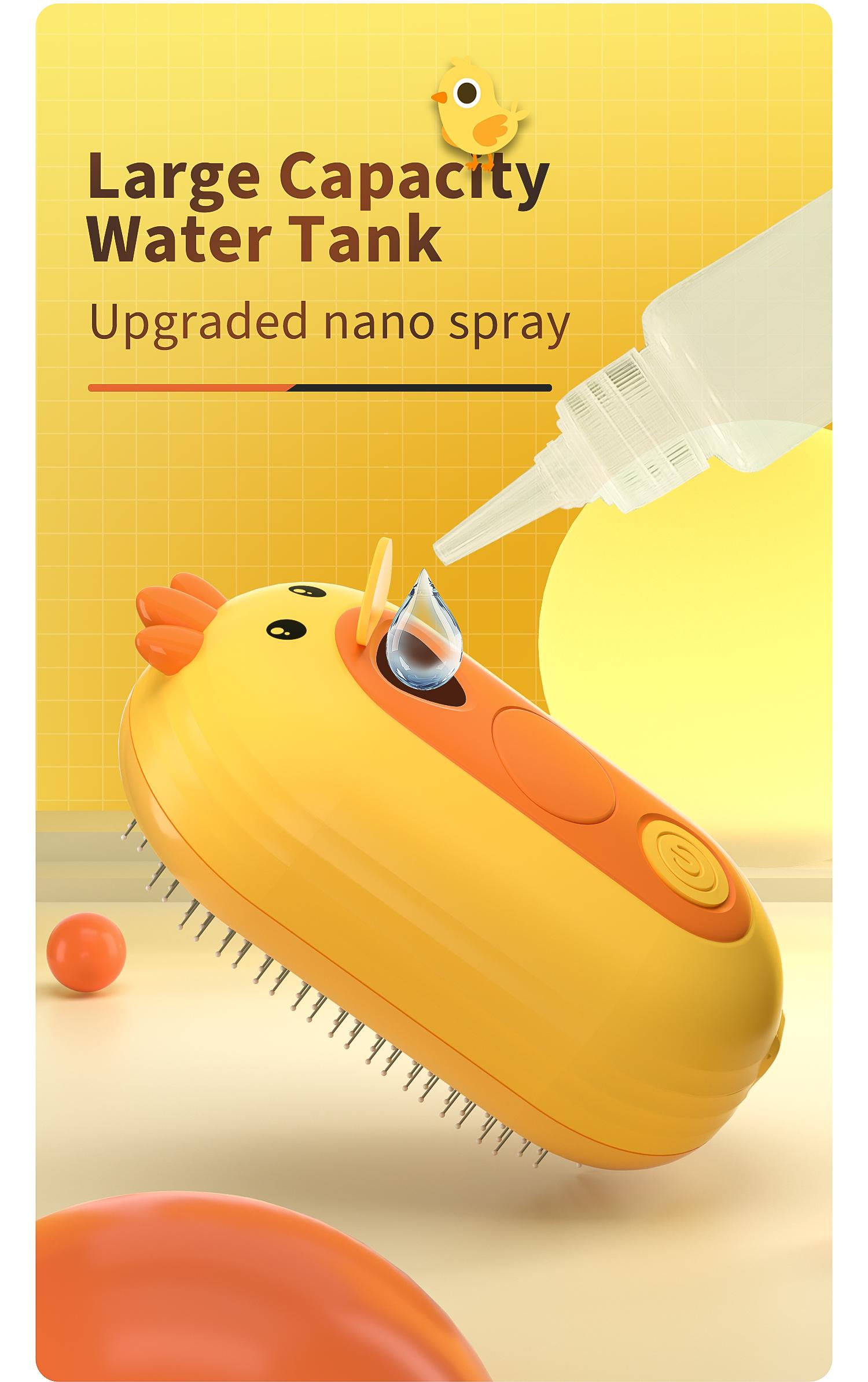 Petterm Upgraded 3 in 1 PET Steam Brush, Spray Hair Removal Comb with Release Button, Anti-Static Fine Spray, Effective for Dogs and Cats Petterm Upgraded 3 in 1 PET Steam Brush, Spray Hair Removal Comb with Release Button, Anti-Static Fine Spray, Effective for Dogs and Cats
