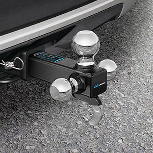 Nilight Shackle Hitch Receiver 2Inch 45000 LBs Breaking Strength 3/4" D Ring Shackle w/Trailer Hitch Pin Heavy Duty Solid Recovery Towing Kit for Trucks Jeeps Off Road Ball Mount