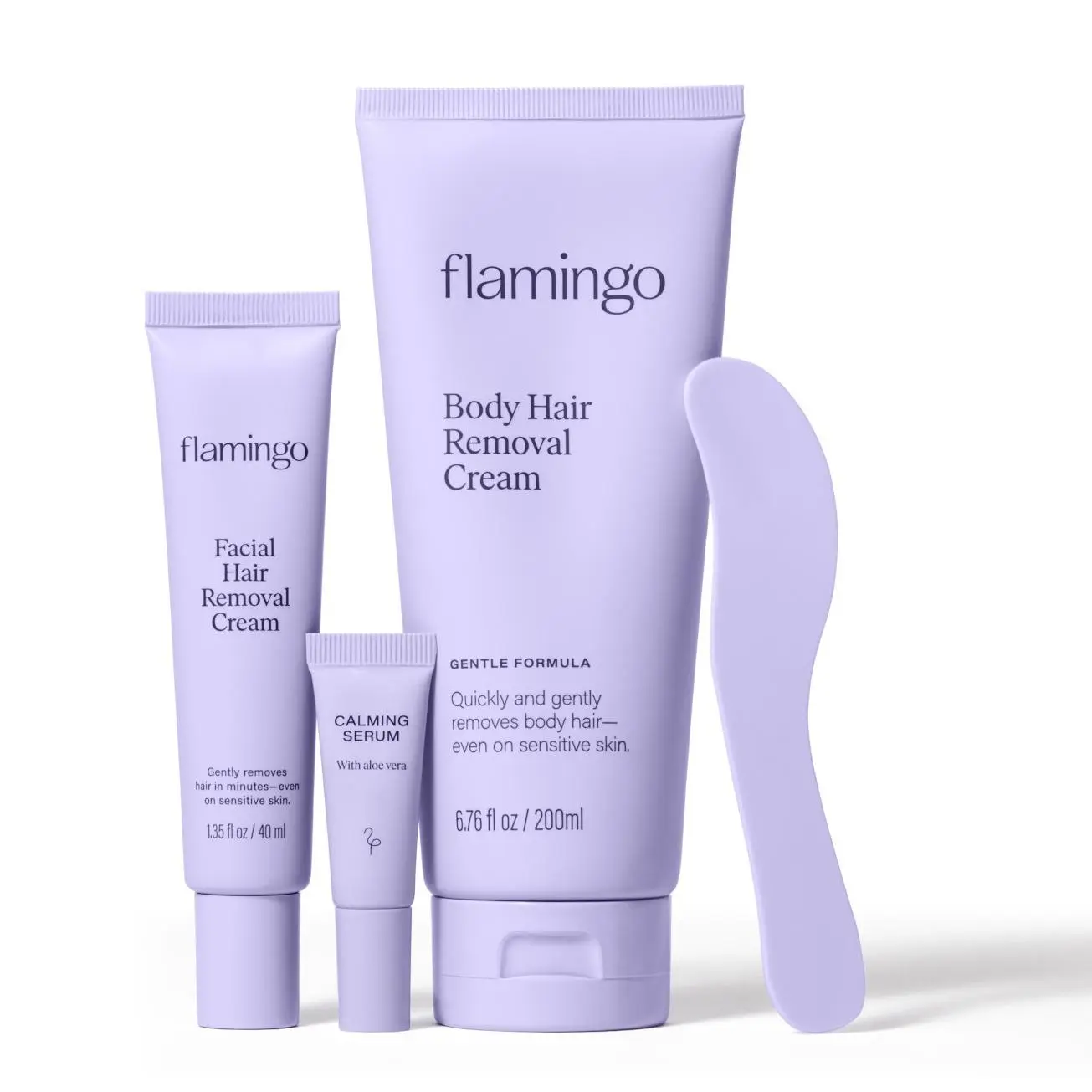 Flamingo Hair Removal Cream Duo - Face & Body(200ML), Results Up to 7 Days, Mild Scent,Gentle for Sensitive Skin, Facial hair remover for women, Travel Essentials,Summer Must-Haves