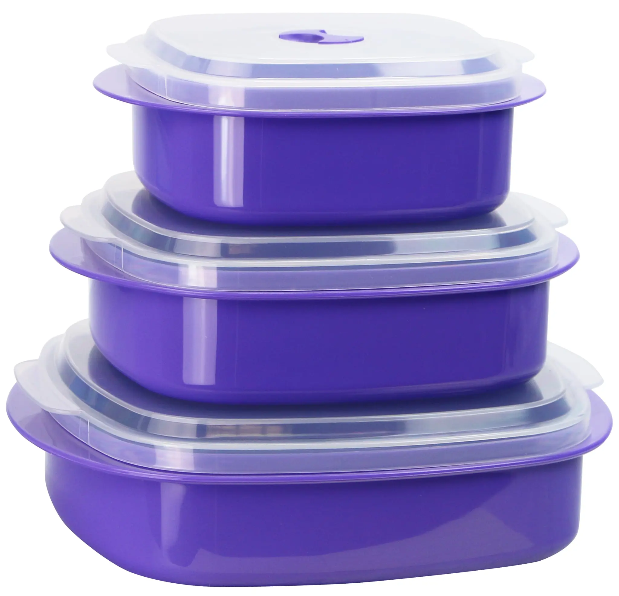 Reston Lloyd 20501 Microwave-Safe Kitchen Utensils & Containers Set, 16 oz Purple Kitchen Cookware, Multiple