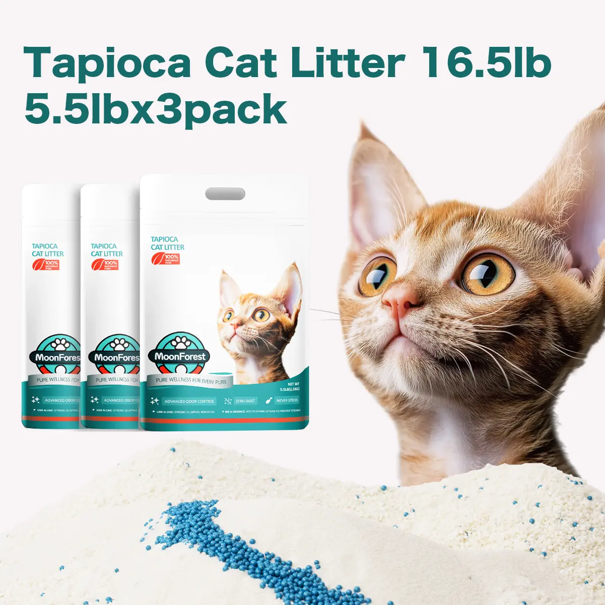 Tapioca Cat Litter, Tofu Cat Litter, kitty litter,Odor Control Quick Clumping  Low Dust ,kitten litter,Smart litter boxes cat litter,A ideal partner for automatic litter boxes, #DealsForYouDays #TikTokShopDealsforYouDays #SummerWins,back to school