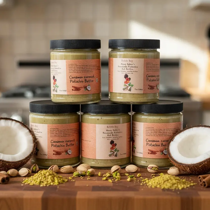 Coconut Cinnamon Pistachio Butter - Creamy and Spicy Flavor with a Versatile Nutty Taste