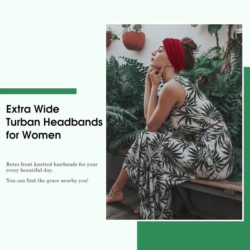 Bohemian Wide Headband Set of 6 – Yoga Sweatband for Women, Breathable Workout Hairband, Boho Sports Headwrap for Running & Fitness, Ideal for Yoga and Running