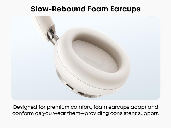 soundcore Space One Pro, FlexiCurve Over-Ear Headphone, Adaptive Active Noise Cancelling Headphones Driven by 6 Mics, 60H Lossless Audio, Ultra-Fast Charging, Hi-Res Wireless, Comfortable Fit