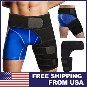 Hip Brace Compression Wrap for Groin Support, Sciatica Pain Relief, and Thigh Recovery, Adjustable & Breathable Design for Men and Women, Ideal for Sports Injuries