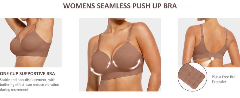 FeelinGirl Wireless Push Up Bra for Women, Seamless Comfort Bralettes No Underwire Supportive Full Coverage Everyday Bras #LIVESTREAM dealsforyoudays