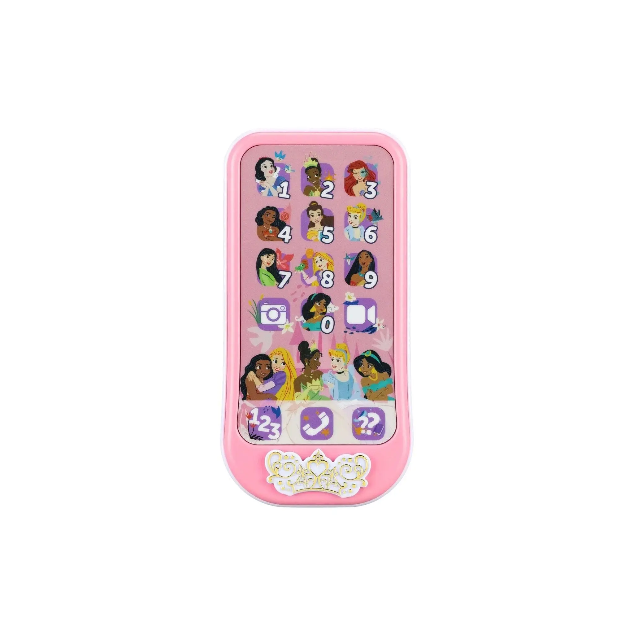 Disney Princess Pretend Smart Phone Toy for Kids - Educational Toy with Colorful Graphics, Touch Keypad, Numbers Learning & Counting Functionality, Pretend Phone
