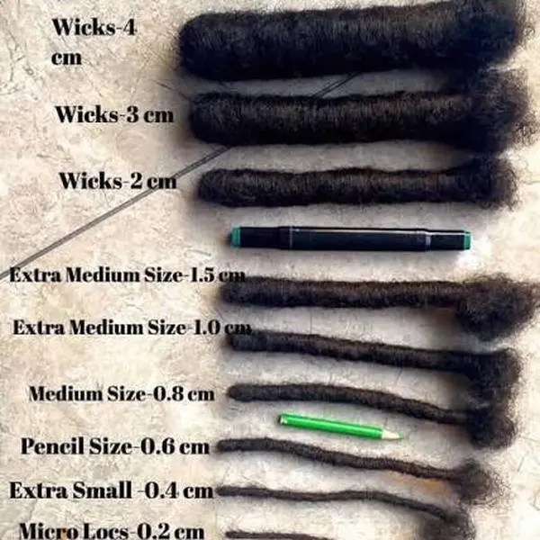 100% Human Hair Wicks Extensions(1 dreadlocks)