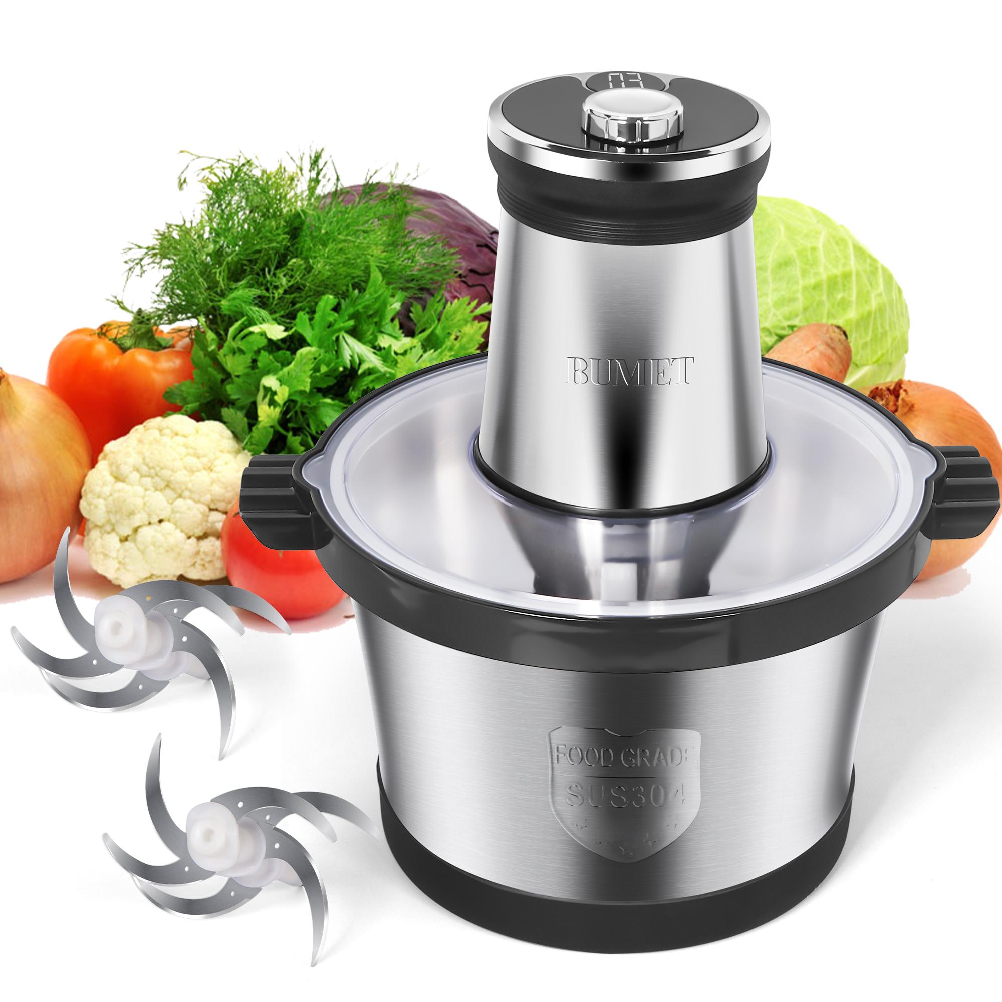 Premium 2-Speed Multi-Function Food Processor For Chopping Mincing Pureeing Knives