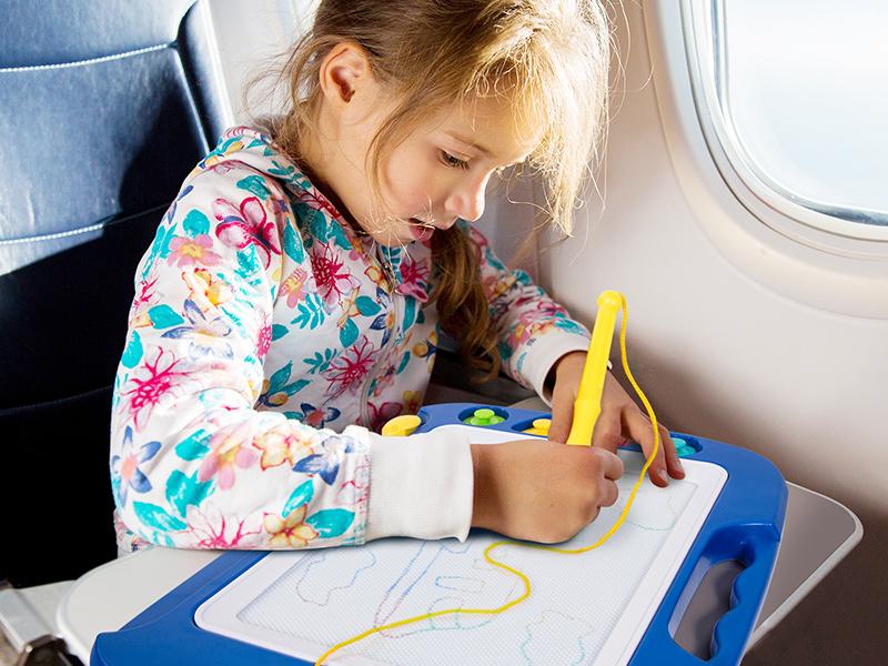 SGILE Large Magnetic Drawing Board - 16 x 13 Inches, Doodle Pad with 4 Magnetized Stamps, Non-BPA, Ergonomic Shape for Preschoolers Play SGILE Large Magnetic Drawing Board - 16 x 13 Inches, Doodle Pad with 4 Magnetized Stamps, Non-BPA, Ergonomic Shape for Preschoolers Play