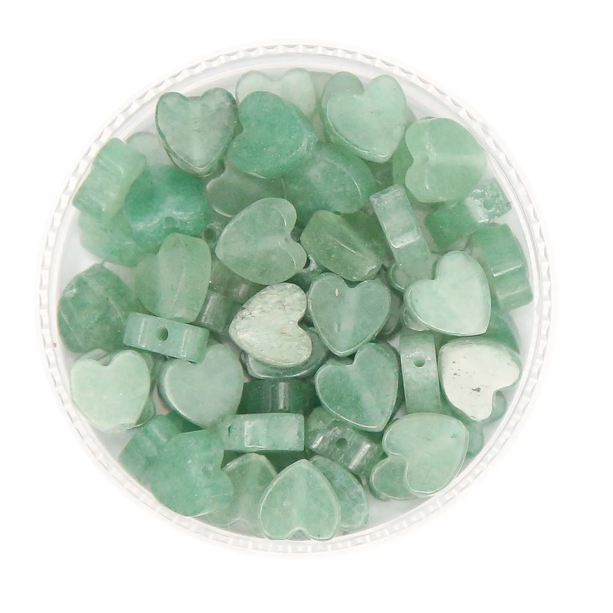 GREEN AVENTURINE - Stone Heart Beads