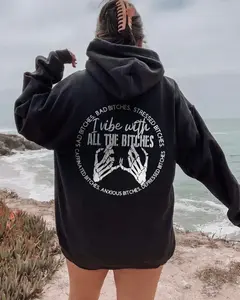I Vibe With All The Bitches Skull Hoodie