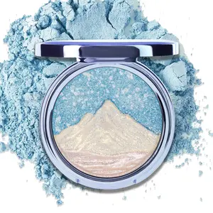 Highlighter Powder for Radiant Glow – Vibrant Colors for Bold Looks – All-Day Wear, Buildable Pigment – 3D Contour Makeup Routine, Highly Pigmented Shimmer Radiance Blend Brush, Bronzer