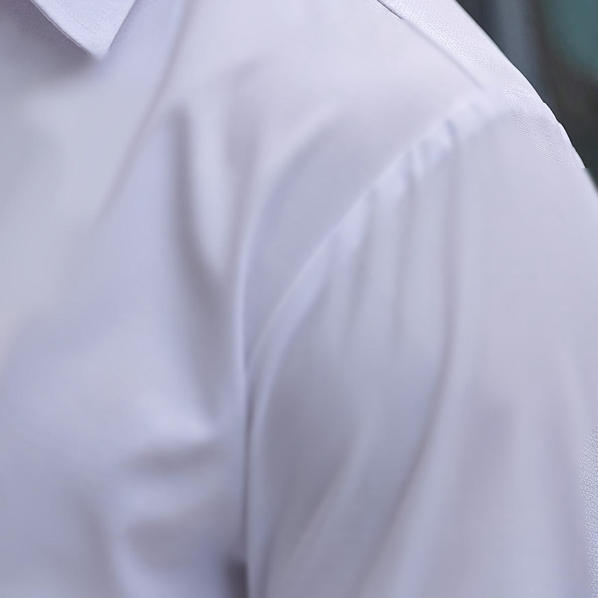 Men’s fashion long-sleeve shirt with a solid color pattern design — slim fit, lightweight fabric, suitable for casual or formal occasions; multifunctional top | elegant appearance | soft touch