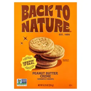 Back to Nature Sandwich Cookies, Peanut Butter Creme, 8.25 oz (234 g)