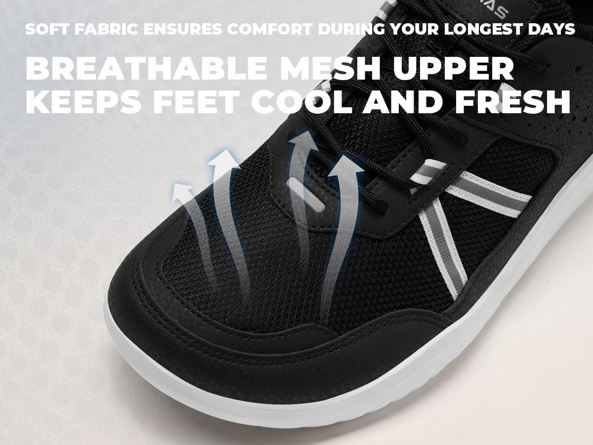 Airhas Men’s Barefoot Shoes with Anatomical Toe Box, Zero Drop, Breathable Gym Shoes — Minimalist Casual Shoes