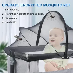 An Mosquito Net for Baby Bed Four Seasons Universal Newborn Baby Removable Portable Ventilate Foldable Encrypted Crib Protectors Child Safety Cabinet Locks with Strap