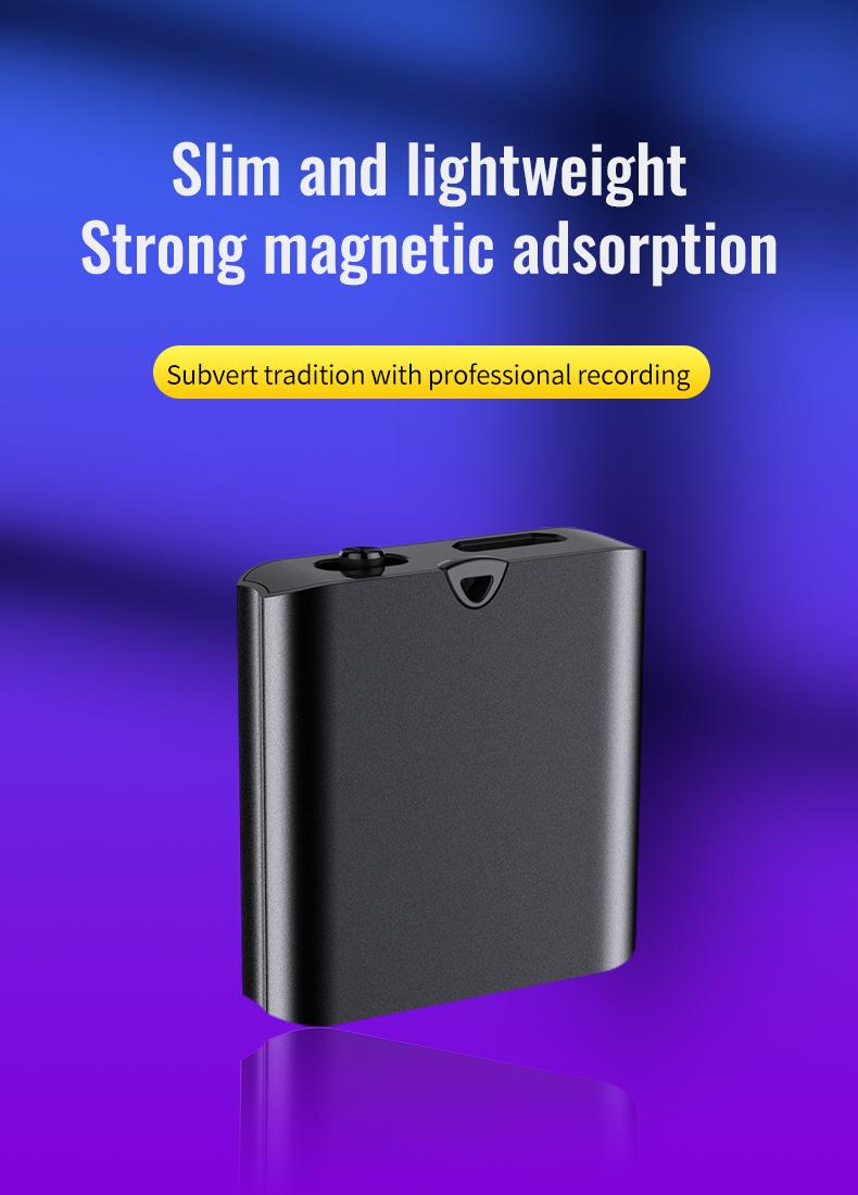 Mini Magnetic Voice Recorder-One-Touch Recording,HD Noise Reduction,Long Battery,Large Storage,Include OTG adapter,Slim and lightweight