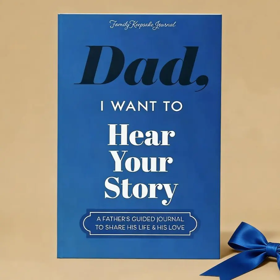Father Story Notebook, Dad I Want To Hear Your Story, Emotional Memory Journal For Dad Gift