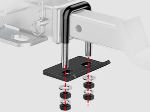 Nilight Trailer Hitch Tightener for 2 1/2 Inch Trailer Hitches 2.5 inch Hitch Mount Anti Rattle Heavy Duty Steel with Rubber Anti-Rust Triple Protective Matte Black