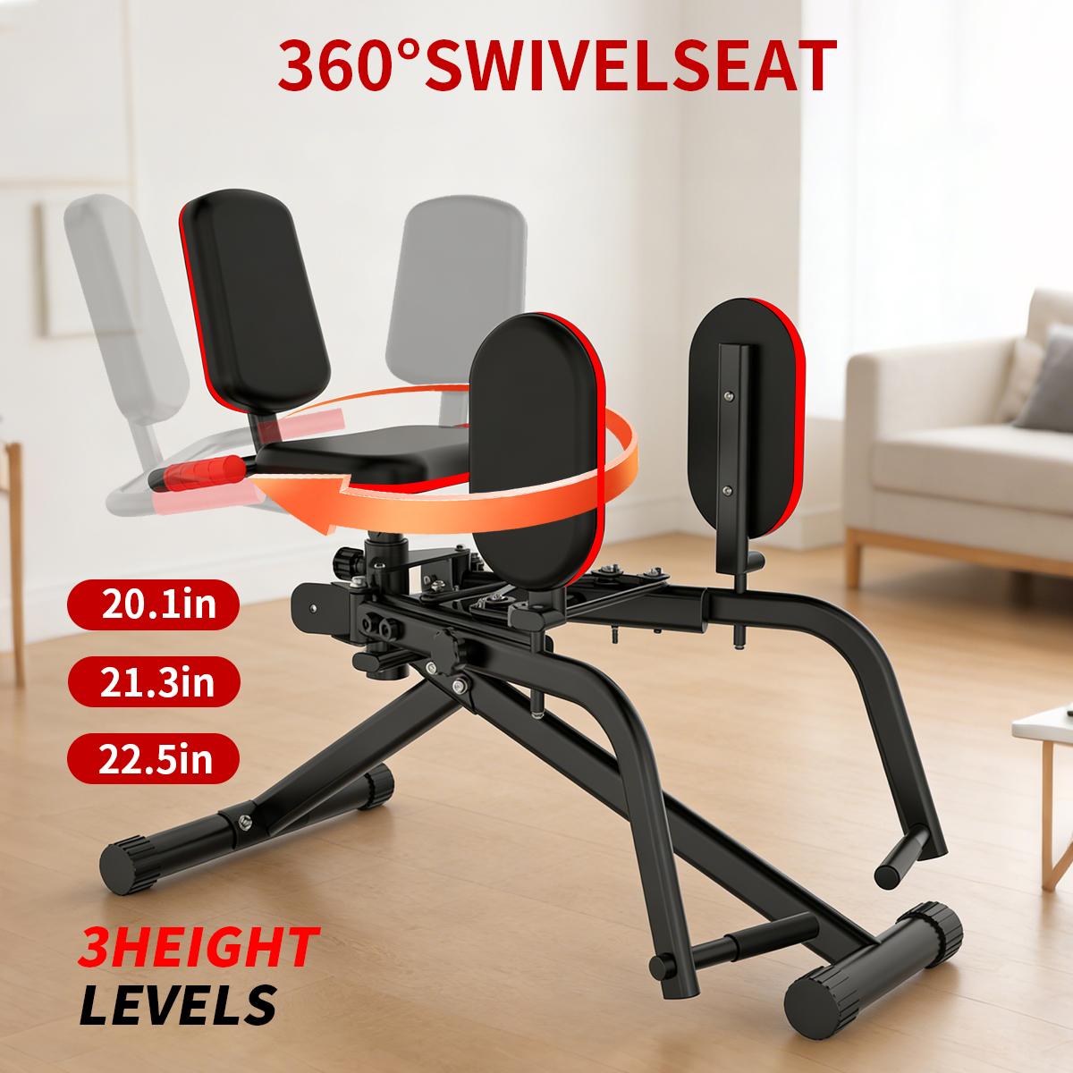 2-In-1 Glutes Abductor & Adductor Machine for Home Gym - Adjustable Glute Trainer for Hip Sculpting & Inner Outer Thigh Workout, Adjustable Glute Trainer, Thigh Workout Equipment For Hip Sculpting & Butt Lifting Leg Workout Machine For Home Gym