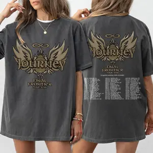Journey Final Frontier Tour 2026 Shirt Vintage Rock Concert Tee 90s Style Band Graphic Unisex T Shirt Gift for Classic Rock Fans