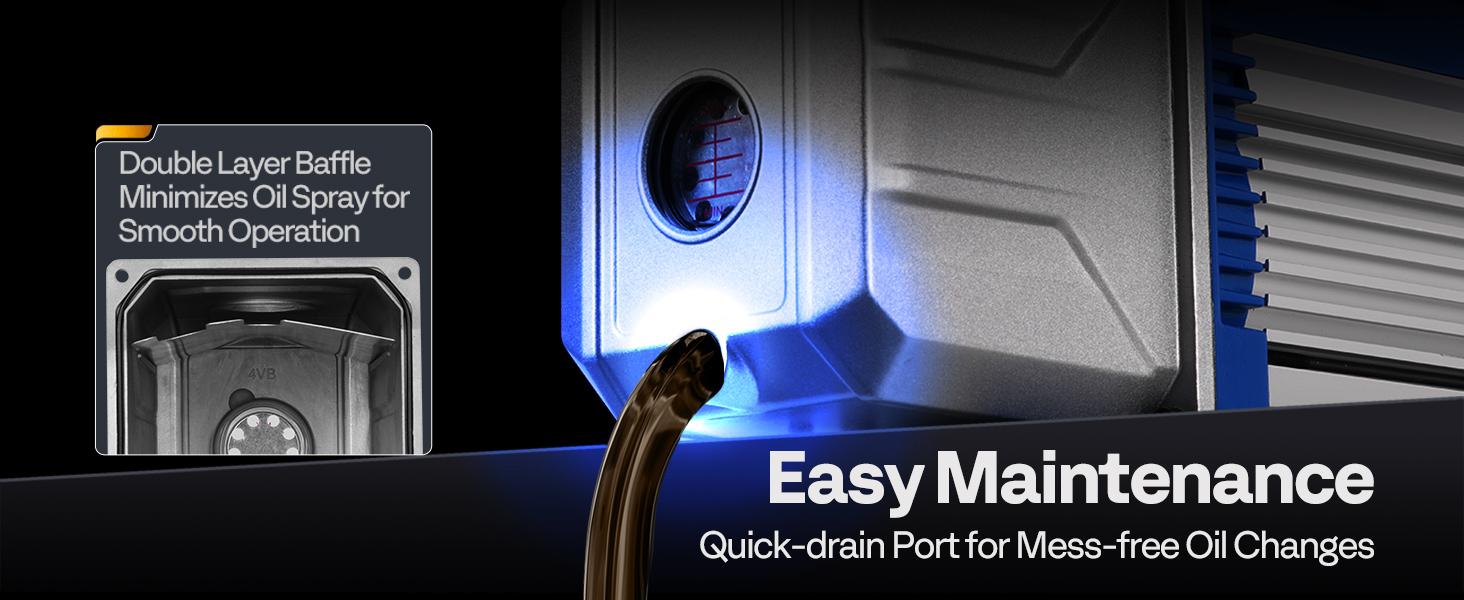 VIVOHOME HVAC Vacuum Pump and AC Manifold Gauge Kit, A2L Refrigerant Compatible, Sparkless Motor for R32 R1234yf R454B R134a R22 R410a Systems, Automotive  Conditioning Air Conditioner Maintenance Portable