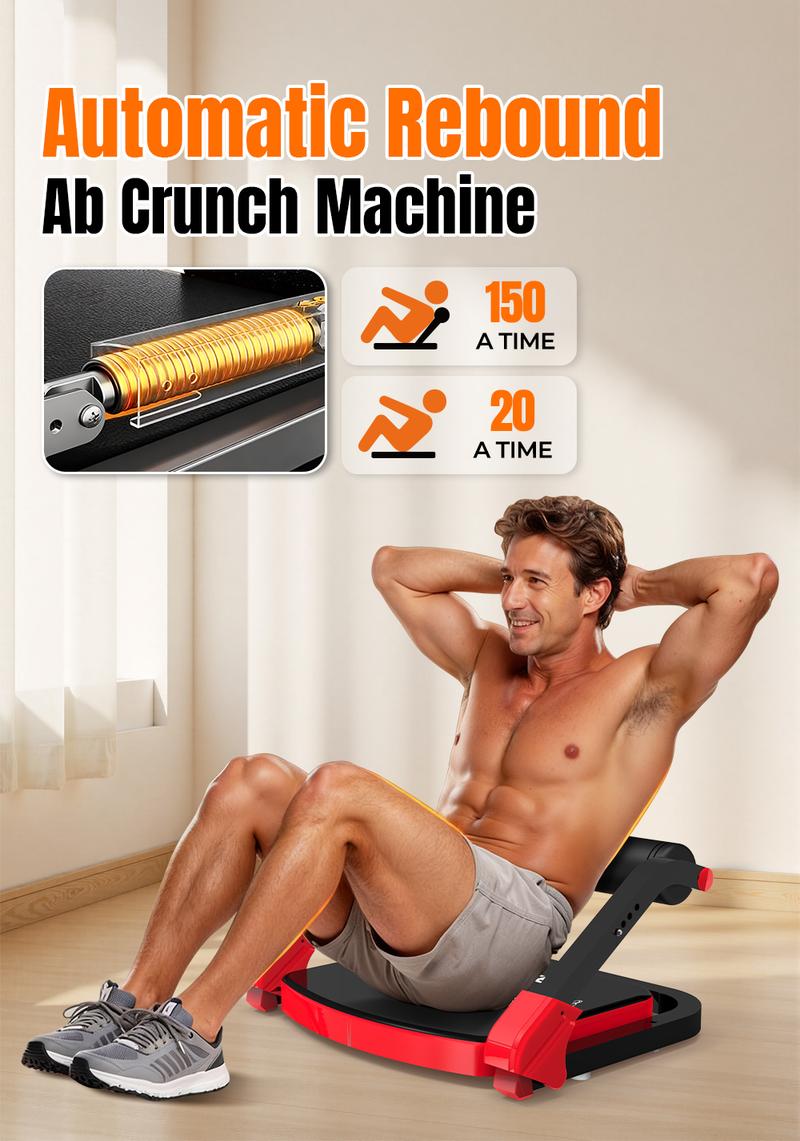 RELIFE REBUILD YOUR LIFE Sit-up Machine Ab Trainer, Ab Crunch Equipment for Core Workout, Home Gym Abdominal Crunch & Roll-Up Exercise Machine 330LBS RELIFE REBUILD YOUR LIFE Sit-up Machine Ab Trainer, Ab Crunch Equipment for Core Workout, Home Gym Abdominal Crunch & Roll-Up Exercise Machine 330LBS