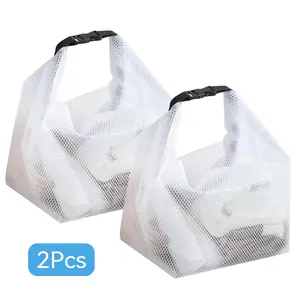 2Pcs Large Capacity Storage Bags - Waterproof Travel Organizers,Nylon Toiletry & Cosmetic Bag,Gift for Swimming Gym Trips Dry/Wet Separation, makeup