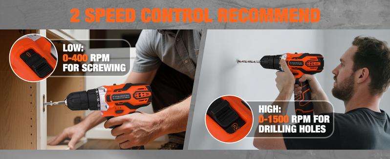 255-Piece Tool Set - Tool Kit with 12V Cordless Drill Driver, Toolbox Storage Case with Drawer, General Household Drill Set for DIY Projects, Home Repairs, Handyman