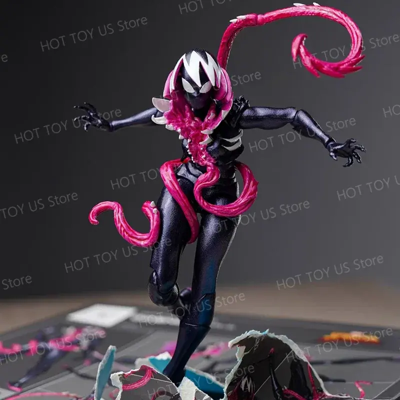 In Stock Venom Gwen Action Figures Anime Figurine Kaiyodo Amazing Yamaguchi Revoltech Statue Ko Model Gk Collection Kid Toy Gift