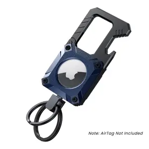 Keychain with Carabiner, Heavy Duty Keychain Bottle Opener, Waterproof, Scratch Resistant,Secure Lock, Protective for AirTag Keychains Accessory for Keys, Pets, Luggage,No Position Secured Multifunctional Travel