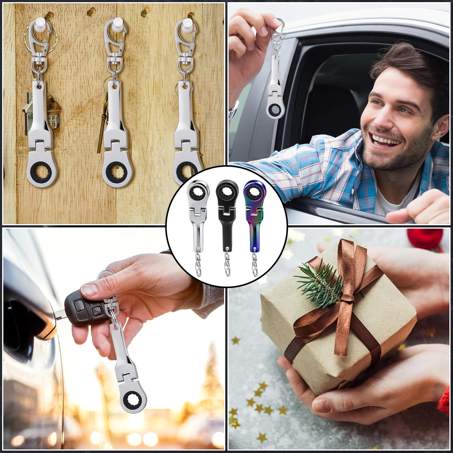 PUKEGM 10mm Ratchet Wrench Keychain Flex Head 72-Tooth Mechanic Gift (Neo Chrome Plating) PUKEGM 10mm Ratchet Wrench Keychain Flex Head 72-Tooth Mechanic Gift (Neo Chrome Plating)