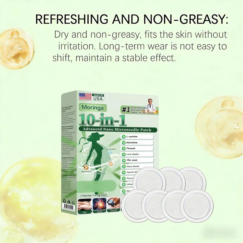 MORBEA Moringa 10-In-1 Advanced Nano Microdarts Patch 10-In-1 Firms Skin Natural Ingredients Suitable for All Skin Types