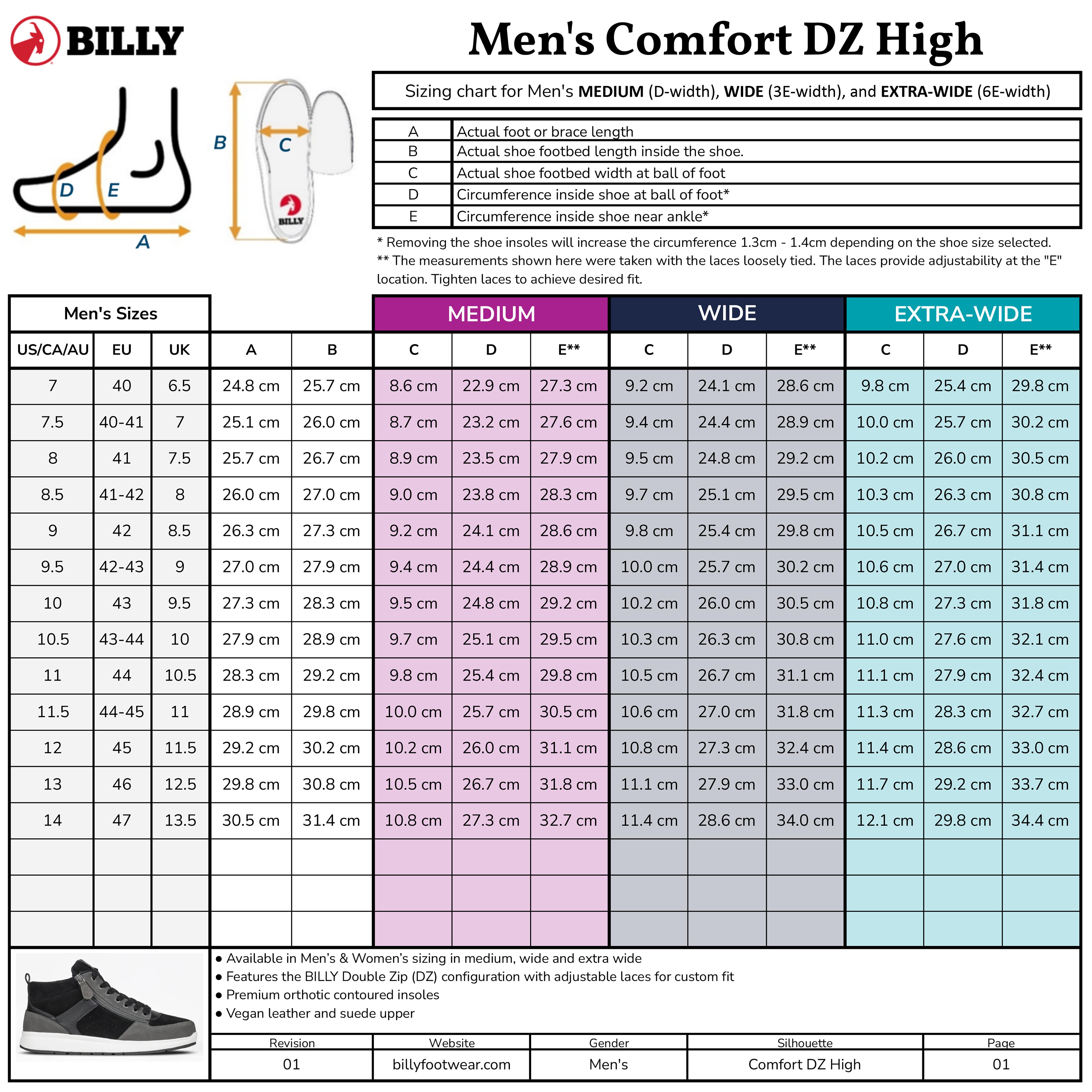 Men's BILLY Comfort DZ High Tops