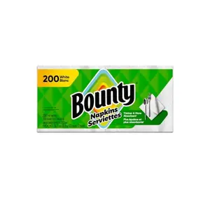 Bounty Paper Napkins, White, 200 Count, Packaging may vary