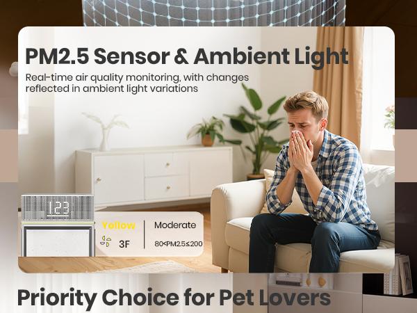 Air Purifiers PB6866 for Large Room Up to 3600 ft² with PM2.5 Air Quality Monitor, Auto Mode, Three-Sided Air Intake H13 HEPA Filter—Air Cleaner for Pet Hair Dander Odor Allergies Pollutant, Quiet Casters Design#TikTokShopBlackFriday Air Purifiers PB6866 for Large Room Up to 3600 ft² with PM2.5 Air Quality Monitor, Auto Mode, Three-Sided Air Intake H13 HEPA Filter—Air Cleaner for Pet Hair Dander Odor Allergies Pollutant, Quiet Casters Design#TikTokShopBlackFriday