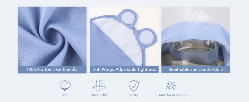 Yoofoss Baby Swaddles for Newborns 100% Cotton, Adjustable Swaddle 0-6 Months 3 Pack Newborn Swaddle Sack, Breathable Soft